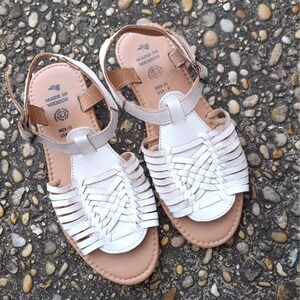 White Leather Made In Mexico Sling Back Boho Vibe SandalsWomen's 8 Unbraded